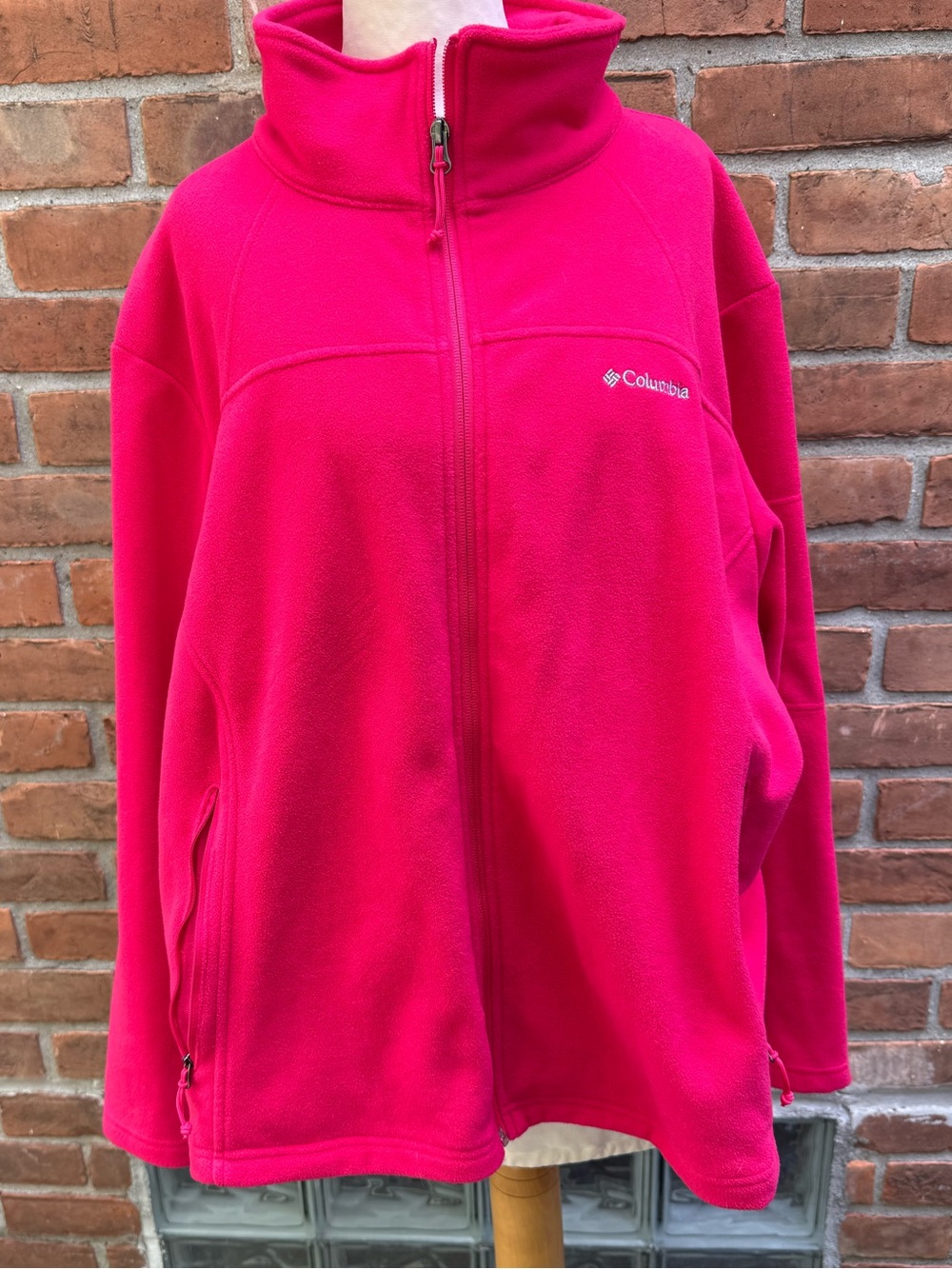 Columbia Pink Full-Zip Kids Fleece Jacket